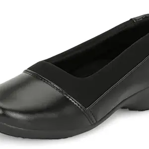 Karaddi 6098 Women's Comfortable Formal Bellies Shoes Color Black Size 40 EU or 7 UK/ind