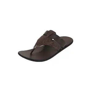Metro Men's Brown Leather Chappal UK/8 EU/42 (16-992)