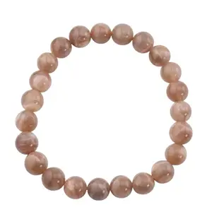 AAMRAPALI SILVER GEMS AAMRAPALI Natural Agate Bracelet - Metal-Free, 8mm - Sustainable Fashion Accessory | Stone Beads Bracelet | Focus on Heart Chakra | Stunning Gem Patterns Tones | Elevate your accessory game with the e