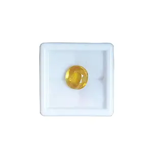 Kirti Sales Gems 10.25 Ratti - 9.72 Carat Yellow Sapphire (Pukhraj) Unheated Untreated Ceylon Mined Quality Natural and Lab Certified Loose Gemstone for Men and Women Ring and Pendant