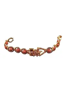 Dharmsaar Premium Shiv Trishul Dmaru Golden Bracelet, Trishul Lord Shiva Lord Mahakal Cuff Gold Bracelet Kada, Religious Om Shambu Stylish Bracelets for Men and Women