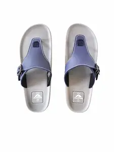 ADDA (LABEL) ADDA A-ONE Men's Flip-Flops, Grey and Navy, Comfort Footbed Slippers (GREY-NAVY, UK Footwear Size System, Adult, Men, Numeric, Medium, 8)