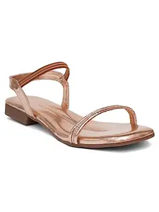 jynx Stylish Sandal For Women And Girls. Casual and Fashionable Flats Sandal (COPPER, numeric_5)