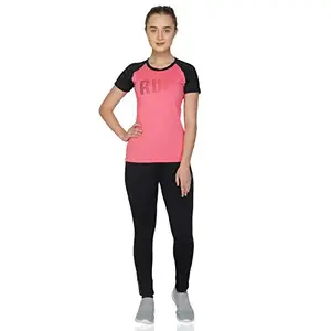 Vector X VTDF-020 Round Neck Tshirt for Women's (Pink-Black)