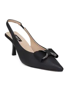SHERRIF Women'S Black Color Stiletto Heel Pumps (Sf-4582-Black-39)