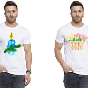 SST - Where Fashion Begins | DP-316 | Polyester Graphic Print T-Shirt | for Men & Boy | Pack of 2
