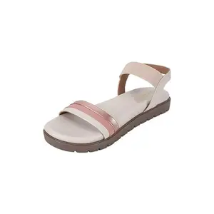 Metro Womens Beige Stylish Sandal With Back Strap UK/4 EU/37 (33-1183)