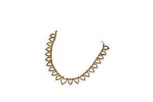 vosgi Antique Designer Gold Necklace with Floral Drop Motifs