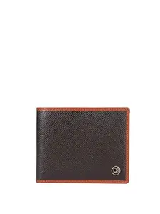 Da Milano Genuine Leather Brown Bifold Mens Wallet with Multicard Slot (10307)