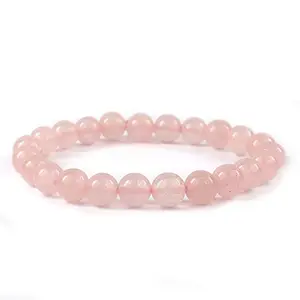Reiki Crystal Products Rose Quartz Love Bracelet for Unisex Adult (Rose Quartz)