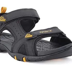 Sparx Men SS-583 Black Golden Floater Sandals (SS0583G_BKGO_0008)