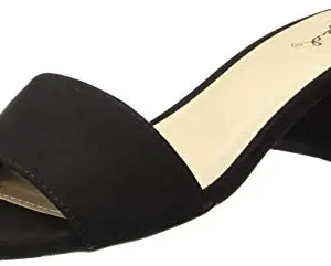 Qupid Women's Blk Suede Pu Fashion Sandals - 6.5 UK/India (39.5 EU)(KATZ-43X)