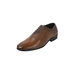 Metro Men's Tan Faux Leather Formal Lace-up Shoes UK/9 EU/43 (19-585)