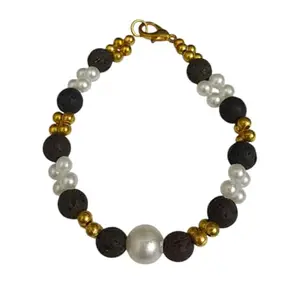 Natural Lava Bracelet - Black Lava 8MM Best For Strenth Against Enemies - Lab Certified