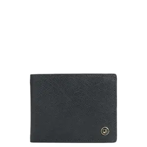 Da Milano RFID Protected Leather Wallet for Men with Card Slot - Blue