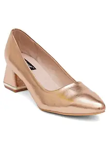SHERRIF Women's Sultan Block Heel Pumps (39 EU)
