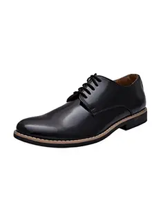 HiREL'S Men's Black Shoes-8 UK/India (42 EU) (hirel782)