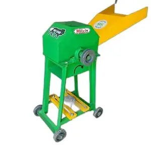 Rawat Impex Mini Chaff Heavy Duty Horizontal 4 Blade (3-Round & 1-Fixed) Grass Cutting Machine for Straw or Hay for Animals (without motor)