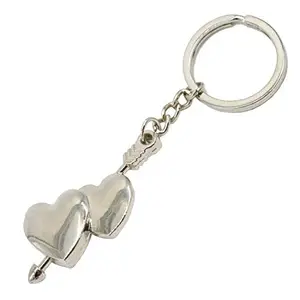Faynci I Love You Twin Heart with Arrow Love Keychain Gifting for Valentine Day/Birthday /Friendship