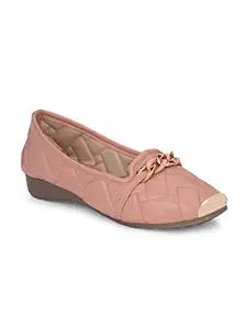 CLOG LONDON Womens Outdoor Sadals/Heels | Casual Sandals with Comfortable Cushioned Sole -PEACH-37