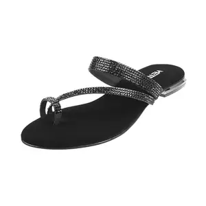 Metro Women Black Casual Synthetic Sandals Uk/5 Eu/38 (35-126)