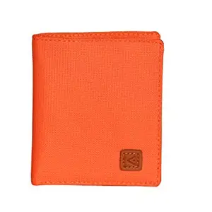 Kelile India Fabric Wallet for Men Water-Resistance No Leather (Neon Orange)