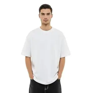 Oversized Drop Shoulder T-Shirt for Men | 240 GSM Bio Wash Cotton Black | Heavyweight Streetwear Loose Fit Tee