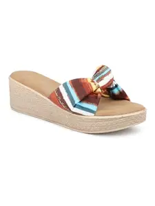 INC.5 Women Tan Wedge Heels