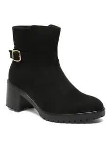 Flat n Heels Womens Black Boots FnH G514-BK