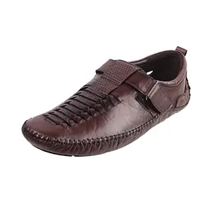 Metro Mens Velvet Brown Sandals (Size (7 UK (41 EU))