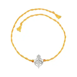 MAIRA 925 Sterling Silver Rakhi/Bracelet For Brother/Bhai |Hypoallergenic | Anti- Tarnish | 6 Months Warranty