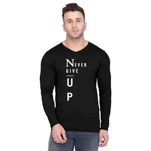 ALLEN BLACK Men's Round Neck T-Shirt Comfortable & Stylish Men's T-Shirt Idea for Gym, Sports, Casual Outings, or Lounge Wear - Small$7184 Navy Blue