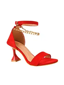 TRYME block Heels Sandal Stylish and Fashionable Latest & Trending Spool Heels for Womens & Girls