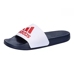Adidas mens ADILETTE SHOWER FTWWHT/BETSCA/VICBLU Slipper - 6 UK (HQ6885)