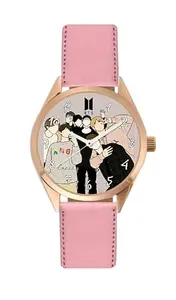 BTS Pink Rosegold Watch | Girls | Premium Rosegold Watch