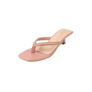 Metro Women's Peach Kitten Heel Slip-on Sandal UK/4 EU/37(40-375)