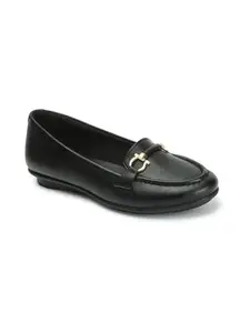 ELLE Women's Stylish Slip On Comfortable Loafers Colour-Black, Size-UK 4