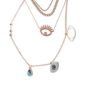 SALTY jewellery set for Women - Evil eye & Sapphire - Pendant, Chain Jewellery Set for Women - fashion jewellery for women Stylish