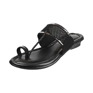 Walkway Womens Synthetic Black Slip Ons (Size (7 UK (40 EU))