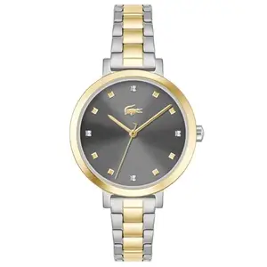 Lacoste Riga Qtz Basic Grey Round Dial Women's Watch|Stainless Steel Material|Multi Color Band - 2001369