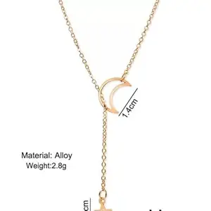 Shivani Enterprises Golden Chain Pendant Necklace for Girls and Women 06