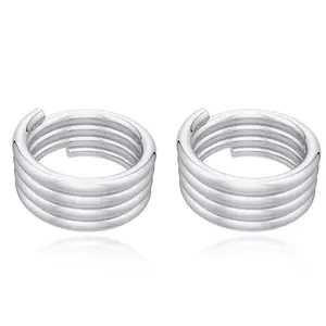 Unniyarcha Silver Spiral Toe Rings (Pair) For Women's Pure Silver 925, Sterling Silver Jewellery with Certificate of Authenticity & 925 Toe Rings for Women's Silver, God, Religion