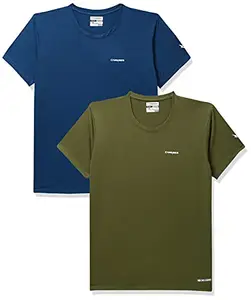 Charged Endure-003 Chameleon Spandex Knit Round Neck Sports T-Shirt Olive Size Xl And Endure-003 Chameleon Spandex Knit Round Neck Sports T-Shirt Teal Size Xl