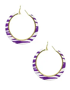 Anuradha Art Jewellery Anuradha Art Purple Colour Designer Fancy Hoops Earrings For Women