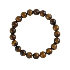 Tiger Eye Gemstone Healing Crystal Bracelet, Unisex, Brown