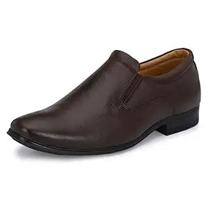 AZZARO BLACK Men's Synthetic Leather Slip-On Casual Shoes,10,Brown(for_6226_BRN_10)