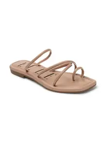 ELLE Women Sandal,Peach,UK-6