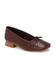 EL PASO Women Brown Faux Leather Casual Slip On Ballerinas EPW55202Brown_5