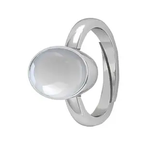 DAURAYA GEMS JAGDAMBA GEMS 15.00 Ratti Rainbow Moonstone Gemstone Designer Handmade Ring For Men & Women