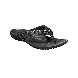 crocs Girls Kadee Black Flip-Flop-3 UK (W5) (205741-001)